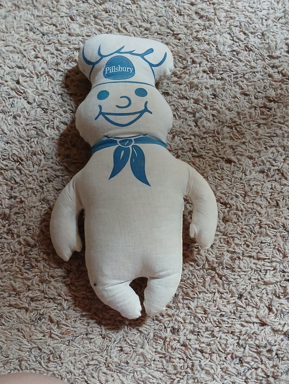 Pillsbury Doughboy Plush Pillow - Cream and Blue